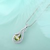 STARCHENIE Peridot Necklace for Women 925 Sterling Silver Infinity Teardrop