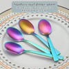 Berglander Rainbow Soup Spoons, 12 Pieces, Stainless Steel Table Spoon,