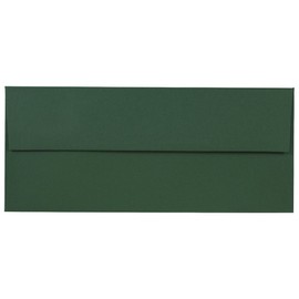 JAM PAPER #10 Business Premium Envelopes - 104.8 x 241.3 mm (4 1/8" x 9 1/2") - Dark Green - 50/Pack