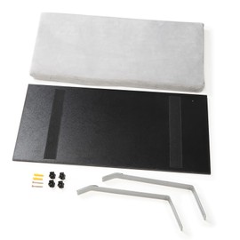 Gecheer Cat Perch Window Mounted Shelf Bed with Velvet Cushion for Rest, Black Gray