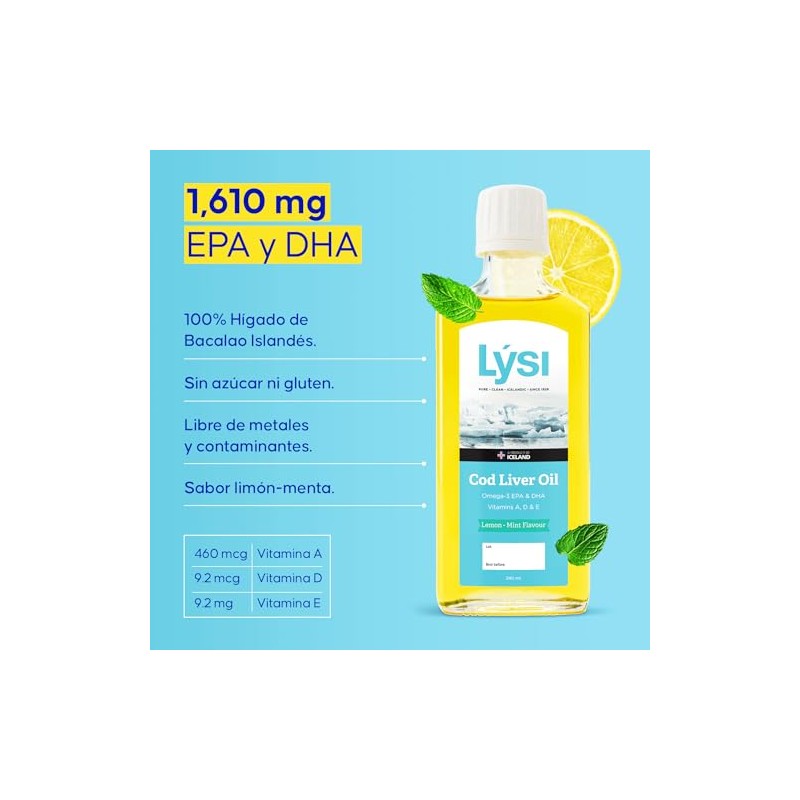 LYSI Omega 3 en Aceite de Hígado de Bacalao EPA