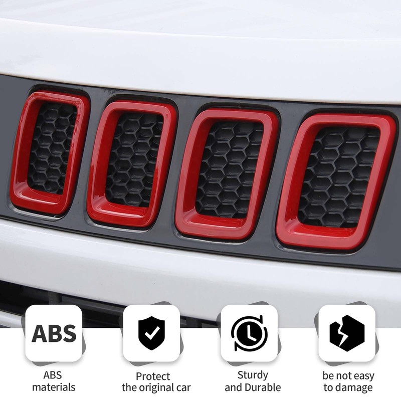 Jimen Compatible with Jeep Compass 2017-2020, 7PCS Front Grille Inserts