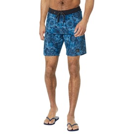 Quiksilver Men's Standard Highlite Arch 19 Boardshorts Swim Trunk, Insignia Blue, 30, Blue badge