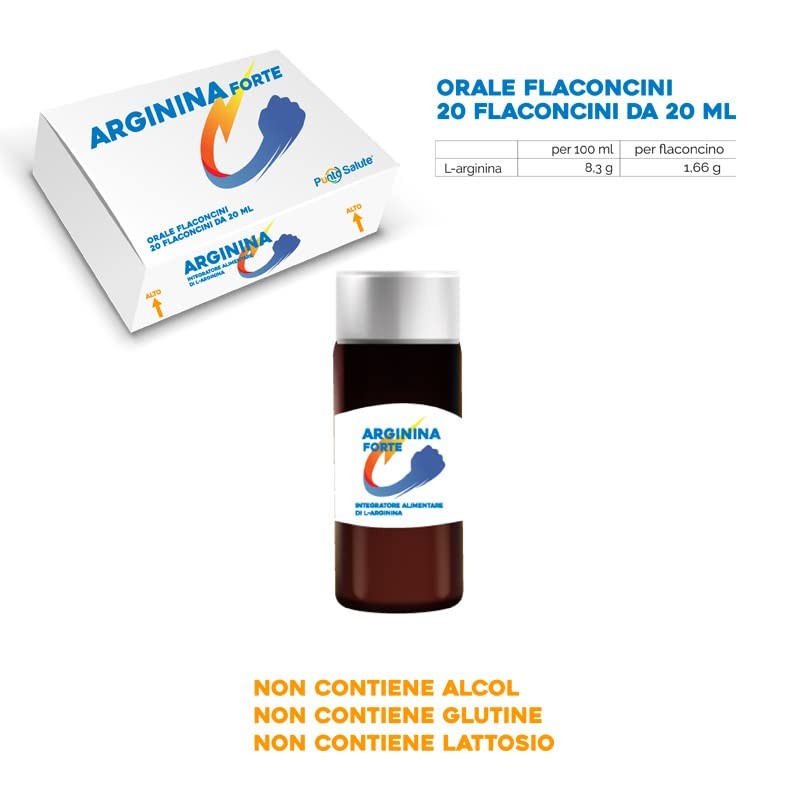 SEB Arginina Forte Orale 20 Flaconcini, Integratore Alimentare di L-Arginina
