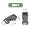 SUPERFINDINGS 6Pcs 1inch Replacement Buckle for Strap Plastic Side Release