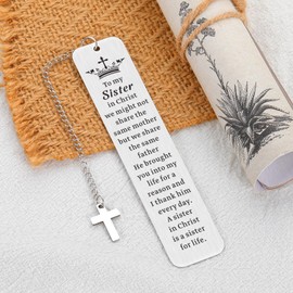 Sister in Christ Gifts for Women, Easter Gifts for Women, Cross Bookmark, Religious Gifts for Women, Sister in Christ Bookmark Gift, Sweetest Day Gifts for Sister, First Communion Gifts for Teen Girls