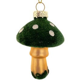 Mushroom Ornament - Blown Glass Woodland Christmas Ornament