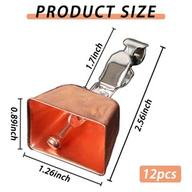 houlishu 12 pcs Fishing Bell, Fishing Rod Bell, Catfish Fishing Gear, Fishing Rod Bell, Ice Fishing Accessories, Fishing Rod Techniques