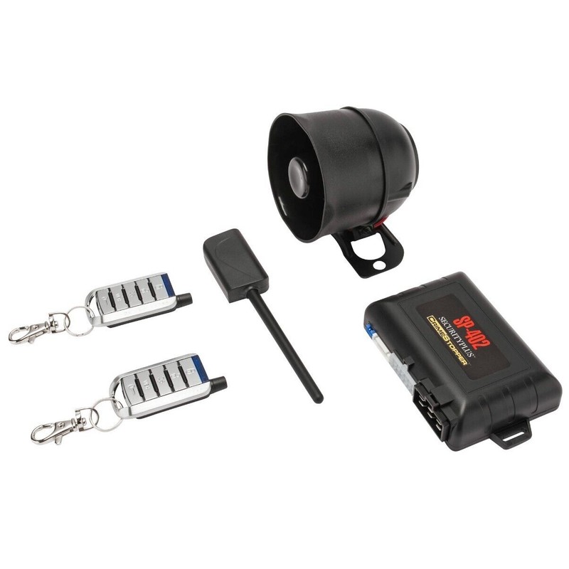 Crimestopper SP-402 1-Way Car Alarm & Remote Start System w/