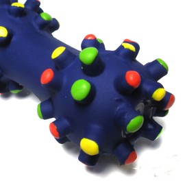 WantChew Latex Dog Squeaky Chew Dumbbell