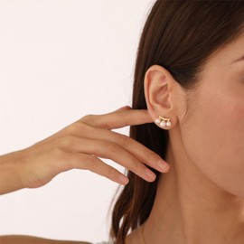 ASCOMY Pearl Earrings for Women | 14K Gold Plated Dangle Stud Pearl Earrings Tiny Three Pearl Earrings Gold Pearl Drop Earrings Dainty Elegant Pearl Jewelry Gifts for Women Teen Girls