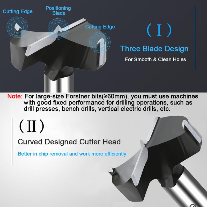 NICAVKIT 4 Inch Carbide Forstner Drill Bit, Carbide Tipped Forstner