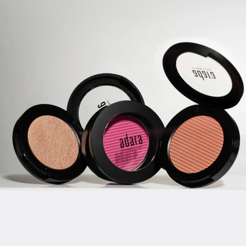 Rubor Compacto Mineral Adara Blush Tono Del Maquillaje 202 Moonflower