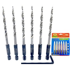 FTG USA Replacement Tapered Countersink Drill Bit Set 6 Pc (#8) 11/64"