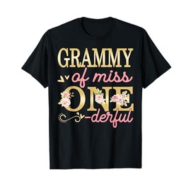 Grammy Of Little Miss Onederful 1st Birthday Family Party T-Shirt