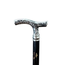 39-Inch Vintage Handmade Wooden Walking Cane - Raven Design, Comfortable Grip, Non-Slip Rubber Tip, Ideal Walking Stick for Men and Women (Design 7)