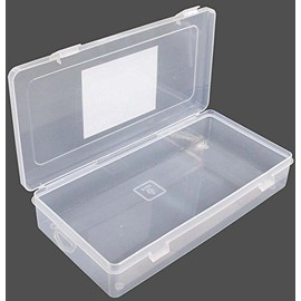 BIN BUDDY Clear Plastic Box | 9" x 4.5" x 1.5" (22.9 x 11.4 x 3.8 cm) | Transparent Polypropylene | Snap-down Clasps | Versatile Storage for Home & Office