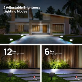 Solar Lights Outdoor Waterproof, Consciot 16 LEDs IP67 Spot Lights Outdoor, Auto On/Off Solar Landscape Spotlights, 2-in-1 Adjustable Wall Lights for Garden Yard Pathway, Cool White 4 Pack