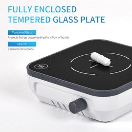 LICHEN Hot Plate Magnetic Stirrer, Portable Mini Lab Stirrer Adjustable 300-1500 RPM, 2L Capacity & Dual Temp Control (45℃/113℉) Magnetic Mixer with Stirring Bar