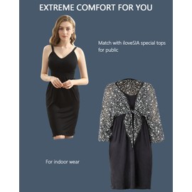 iLoveSIA Nursing Gowns with Built-in Nursing Bra-3-Pack Breastfeeding Night gown-Comfort Soft for Labor Postpartum Hospital Black+Black+Blue Size S