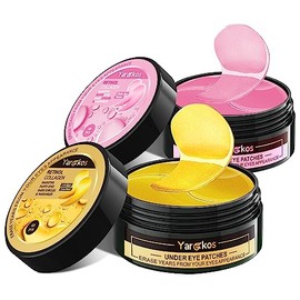 2 Paquetes 60 Pzas Parches Debajo De Los Ojos, Oro De 24KRosa, 30 Pares Mascarilla Para Ojos Hinchados Tratamiento De Ojeras, Almohadillas De Gel De  
