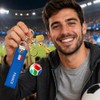 4-Piece Soccer Keychain Set - World Cup Inspired Accessories