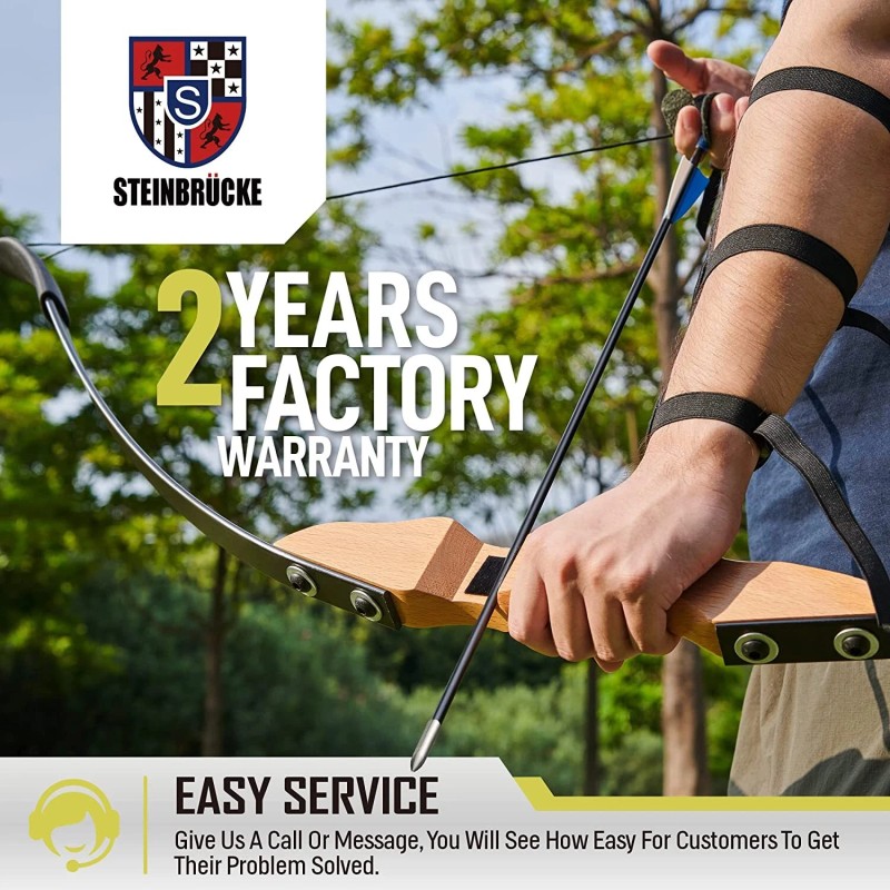 STEINBRÜCKE 30/40lbs Professional Bow And Arrow Recurve Bow Wooden Split