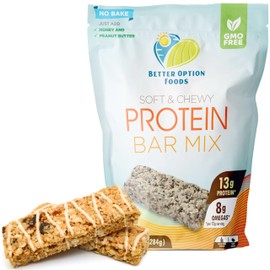 Raw Protein Bar Mix - Soft & Chewy High Protein Mix - Whole Hemp Seeds, Sesame Seeds, Sea Salt, Unsweetened Coconut Flakes - Non-GMO, Zero Gluten for No Bake Protein Bars - Better Option Foods, 10 oz