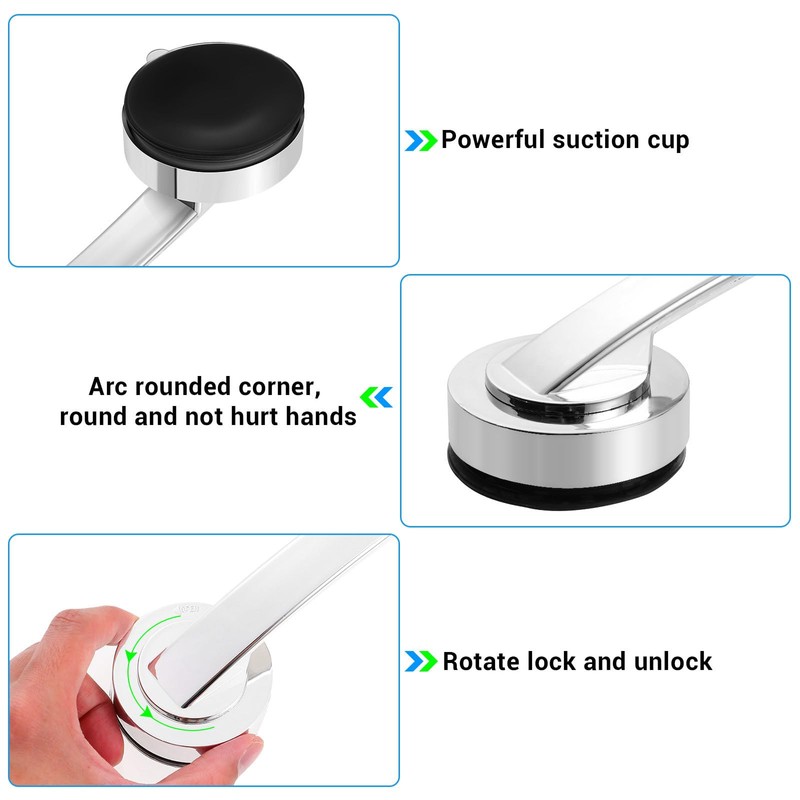 Cabilock Suction Grab Bar for Bathtub and Shower, Bathtub Safety