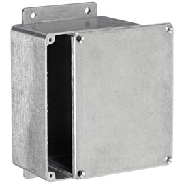 BUD Industries CN-6705 Die Cast Aluminum Enclosure with Mounting Bracket, 4-17/32" Length x 3-9/16" Width x 2-7/32" Height, Natural Finish