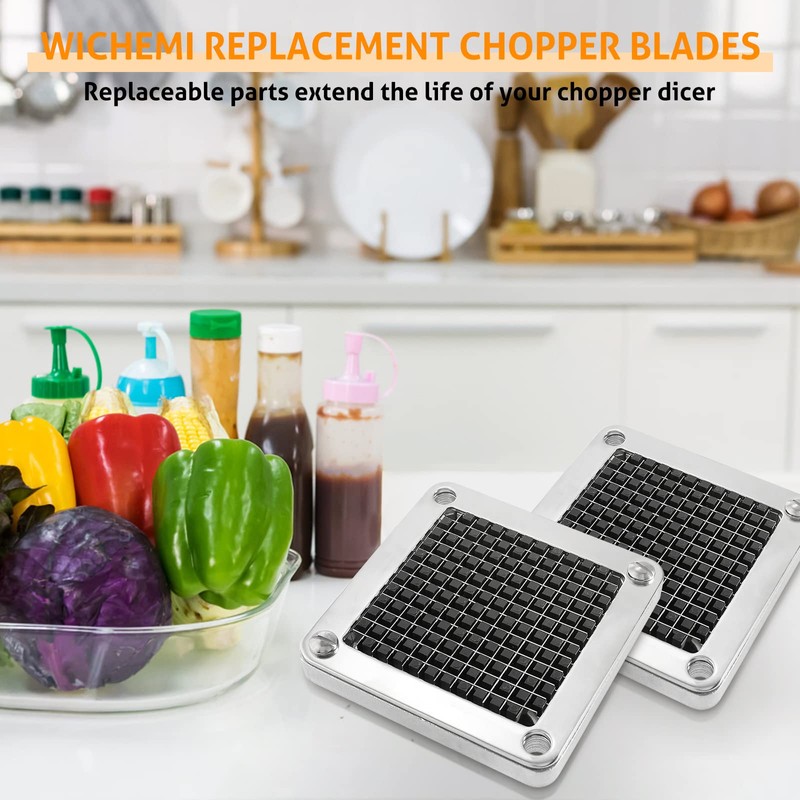 WICHEMI Dicer Blades Commercial Vegetable Chopper Dicer Blade Replacement Stainless