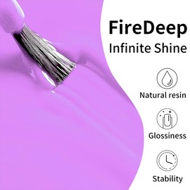 Firedeep 16ml Bright Purple Gel Nail Polish,Pastel Lilac Purple Color Soak Off UV LED Nail Gel Polish Spring Summer Nail Art Starter Manicure Salon DIY at Home 1Pcs