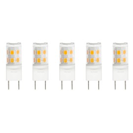 Anyray (5-LED G8 Replacement Light Bulbs 2W for 120V 20-Watt for Microwave WB36X10213 20W (Soft White 3000K)