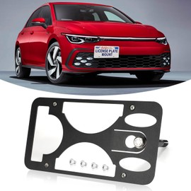 License Plate Frames License Plate Cover Licence Plate Frame Holder License Plate Bracket License Plate Protector Metal License Plate Frame Car Plate Frame for Volkswagen GTI/Golf R 2018-2021