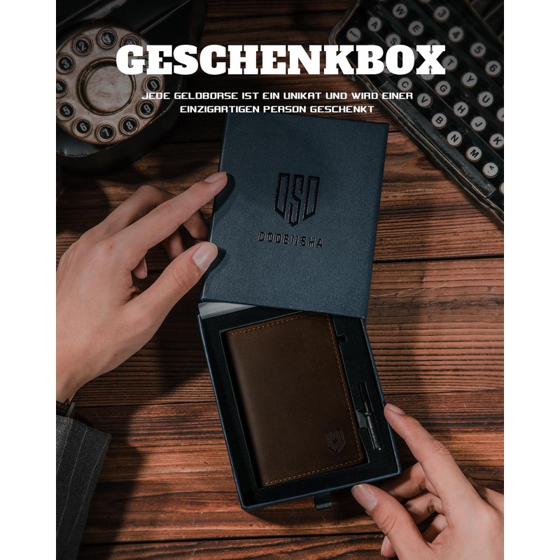 DODENSHA MagSnap Wallet I Card Holder Wallet, Dark Brown-A