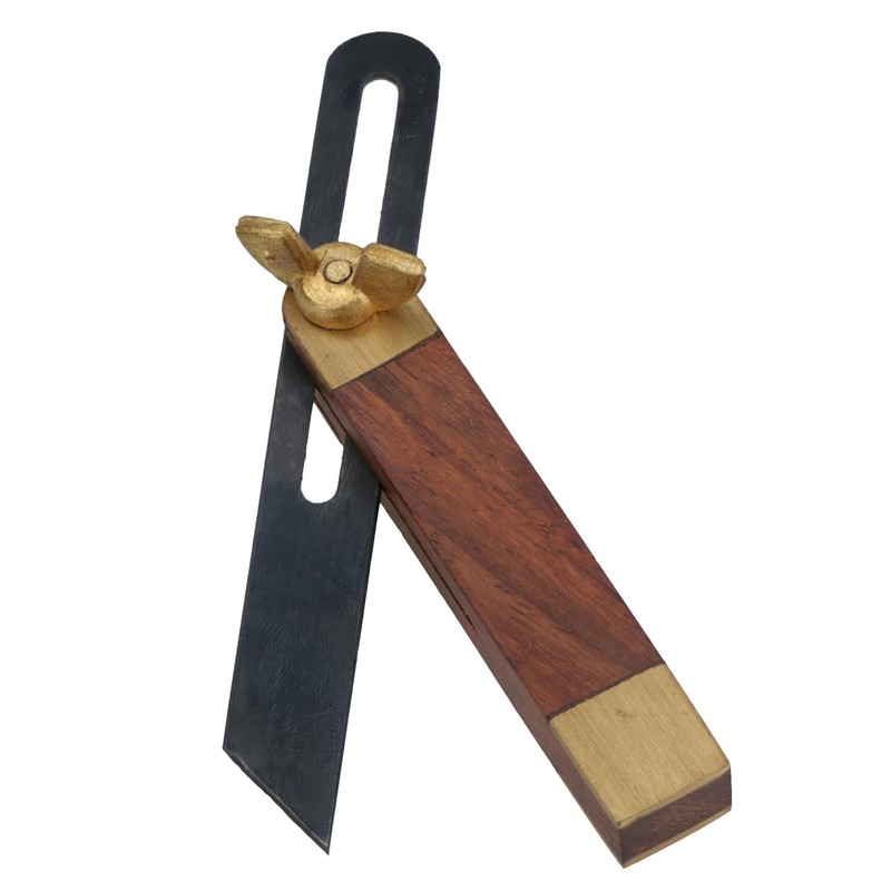 Mini Hardwood Sliding Bevel with Brass Inlay Carpentry Model Making