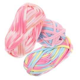 Hohopeti 3pcs Colorful Dyed Shirt Yarn for Hand Crochet DIY Projects Soft and Durable Yarn for Sweaters Bags and Accessories for Crafting and Weaving