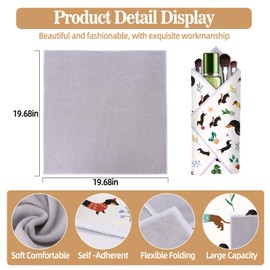 YHJIG Dachshund Gifts for Women, It's Been A Long Day Dachshund Makeup Bag, Weiner Dog Gifts Decor Cosmetic Pouch, Funny Dog Lovers Magic Cloth Makeup Bag