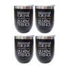 Hilarious 12oz Stainless Steel Vacuum Insulated Wine Tumblers with Press
