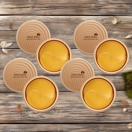 The Saem Eye Patch Effect Moisturizing Eye Patch Gold Snail Eye Gel Patches 4 Pieces 120g 60 Pieces / 더샘 아이 패치 효과 눈가 보습 아이 패치 골드 스네일 아이겔 패치 4개 120g 60개입