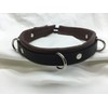 Lockable Black Upholstery Leather Collar with D Rings Comes with