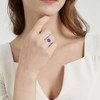 Bonlavie 925 Sterling Silver Ring for Women, 2.25ct Amethyst ring,