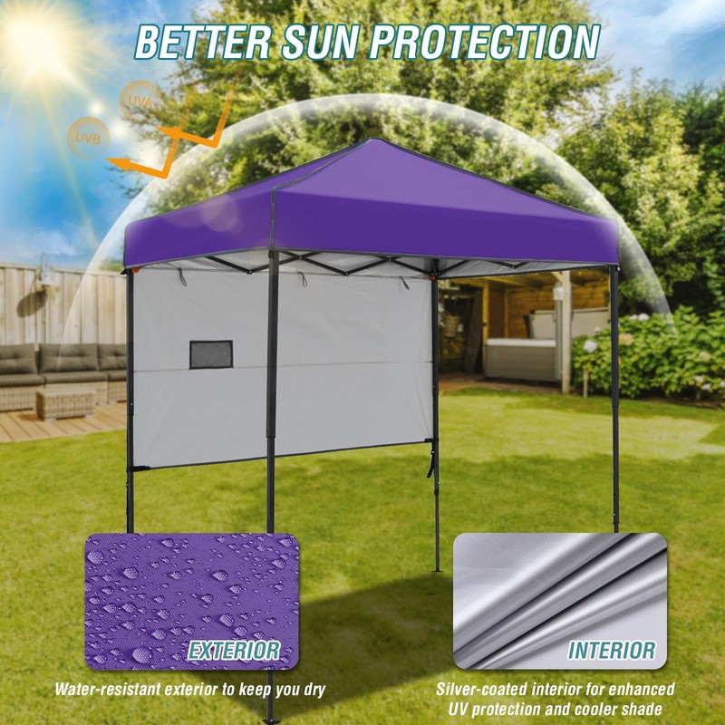 EAGLE PEAK Instant Pop Up Canopy with Adjustable Sun Wall