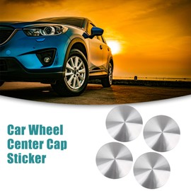 ACROPIX 56.5mm Car Wheel Center Hub Caps Emblem Badge Decal Sticker - Pack of 4 Silver Tone