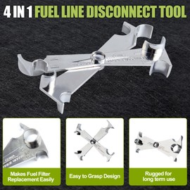 GOLD DEER 2Pcs Scissor Fuel Line Disconnect Tool Set 4-in-1 and 2-in-1 Fuel Line Disconnect Scissor Tool Use on Fuel Heater and A/C Line Service Compatible with GM, Ford Vehicles