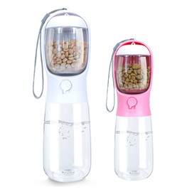 Feather Store Brand Pet Water Bottle, 2-Way Water, Feeding, Pet Supplies, Lightweight, Pet Water Supply, Dog Goods, Drinking Dogs, Cats, Plastic Bottles, Walks, Drives, Leak Prevention, Locking