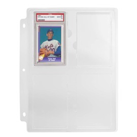 Simply Genius Collectible Cards Storage Tray Holder for PRO Card Sleeves, Graded Sports Cards Slabs, for 3 Ring Binder, Graded by PSA