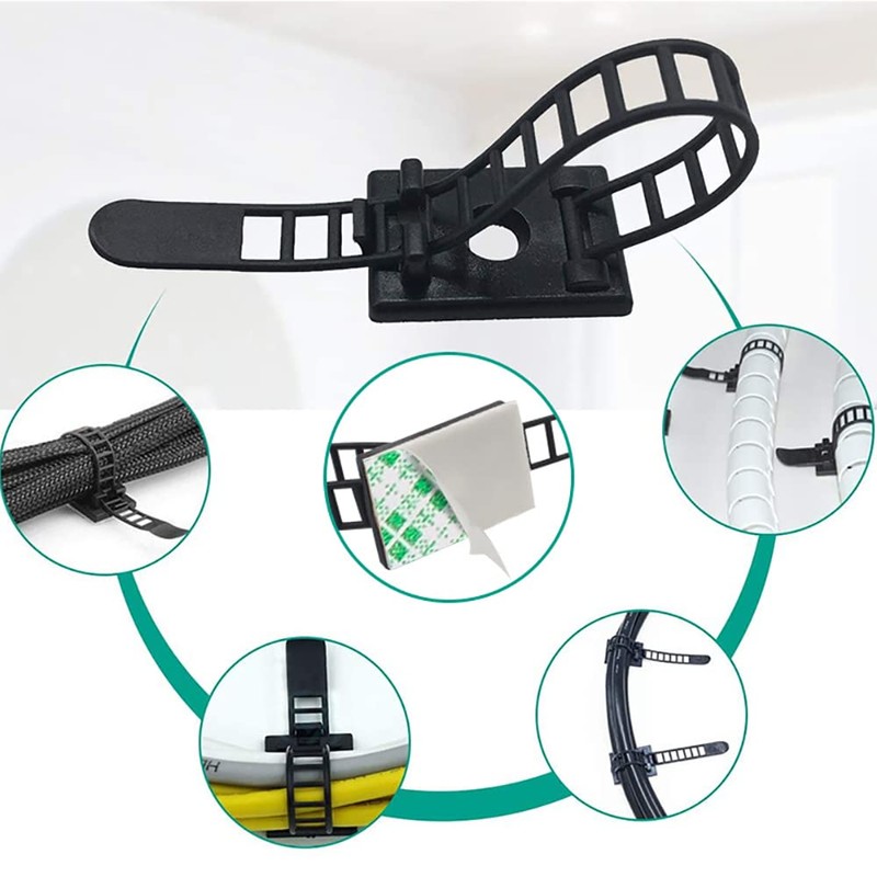 Cable Nylon Ties,Cable Classification Organizer Ties,Desktop Wire Self Adhesive Ties,20