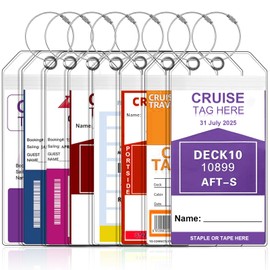 18-Pack Cruise Luggage Tag Holder, Cruise Luggage Tag Holder can be Used for 2025Carnival, NCL, MSC Cruises, and Princess Ships Offer