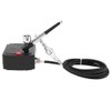 Dual Action Airbrush Kit Black Pump Spray Air Brush Gun